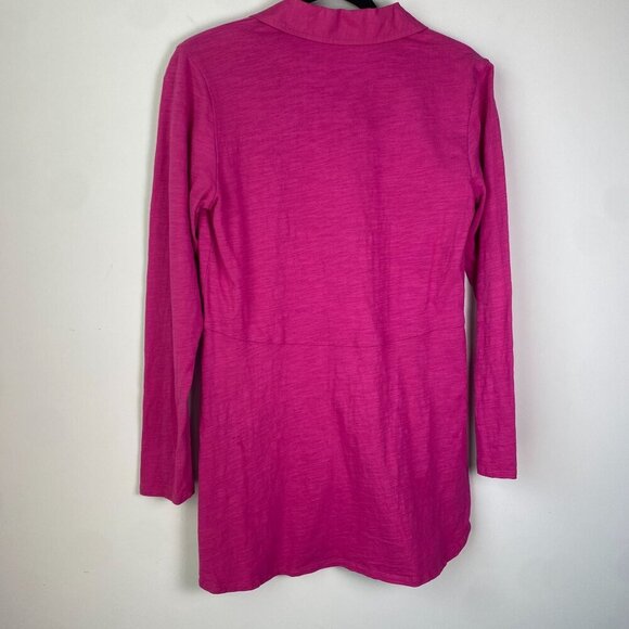 Soft Surroundings Tunic Pamplona 100% Cotton Heather Fuchsia Pink Size XS - Picture 5 of 9
